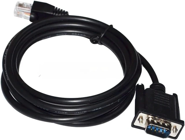 Main image of DB9 Pin to RJ50 10P10C Serial Communication Cable COM Port Adapter for RS232 Connectivity with Haishi POS Cash Registers(1.8 Meters)