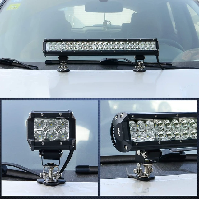 Alt view image 3 of 6 - 2PCS Universal Adjustable LED Pod Light Mount Brackets