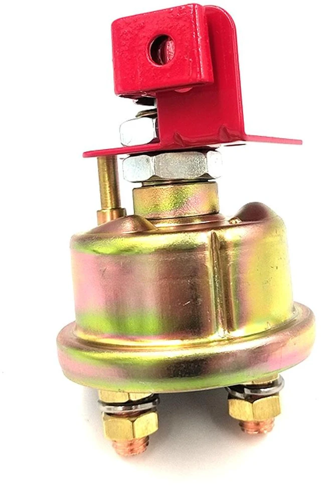 Alt view image 4 of 10 - Battery disconnect switch with locking bracket, metal knob main power cutoff switch, suitable for excavators, forklifts, and tractors