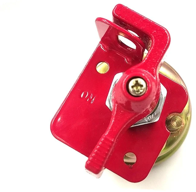Alt view image 2 of 10 - Battery disconnect switch with locking bracket, metal knob main power cutoff switch, suitable for excavators, forklifts, and tractors