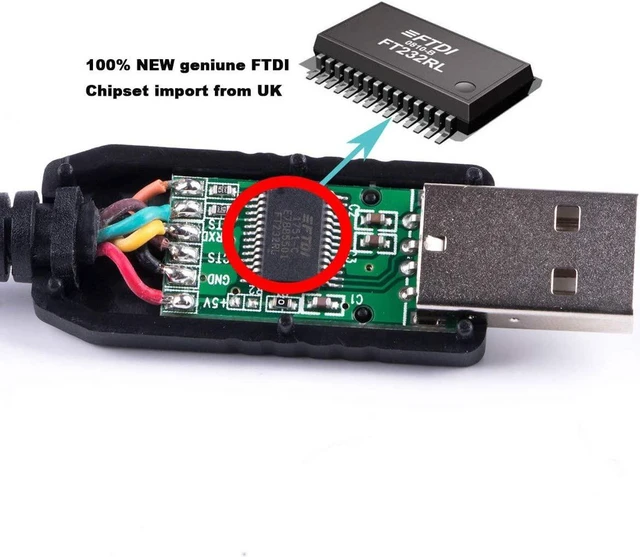 Alt view image 3 of 4 - FTDI TTL-232R-3V3 USB to TTL UART Converter Adapter Serial Cable,3.3V, Header 4 Pin, 4 WAY