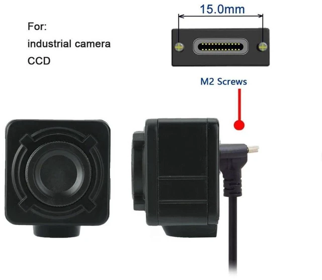 Alt view image 6 of 7 - USB 3.0 to USB C 90 Degree Angled Data Cable with Panel Mount Screw for Industrial Camera 5.0M