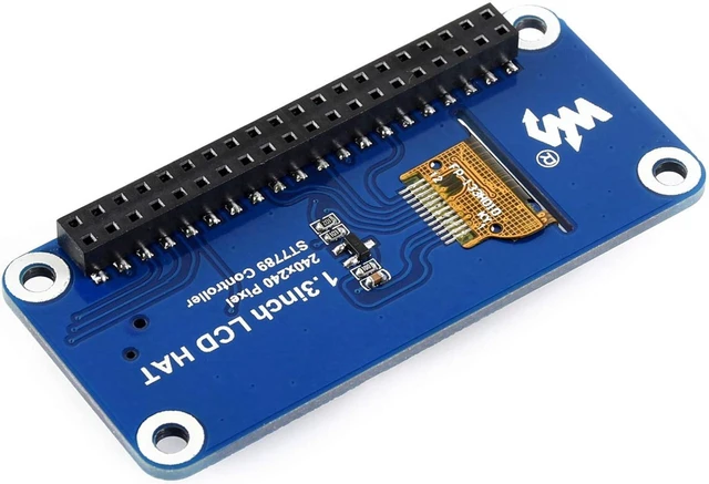 Alt view image 6 of 6 - waveshare 1.3inch LCD Display HAT for Raspberry Pi 4B/3B+/3B/2B/Zero/Zero W/Zero WH, IPS Screen 240x240 Pixels RGB, 65K Display Color with Embedded Controller Communicating via SPI Interface
