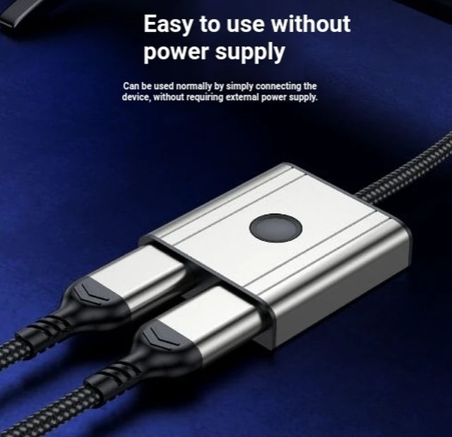 Alt view image 2 of 6 - HDMI Switcher 2-in-1-out HDMI Splitter 1-in-2-out High-Definition 8K Docking Station Computer Monitor Screen Splitter