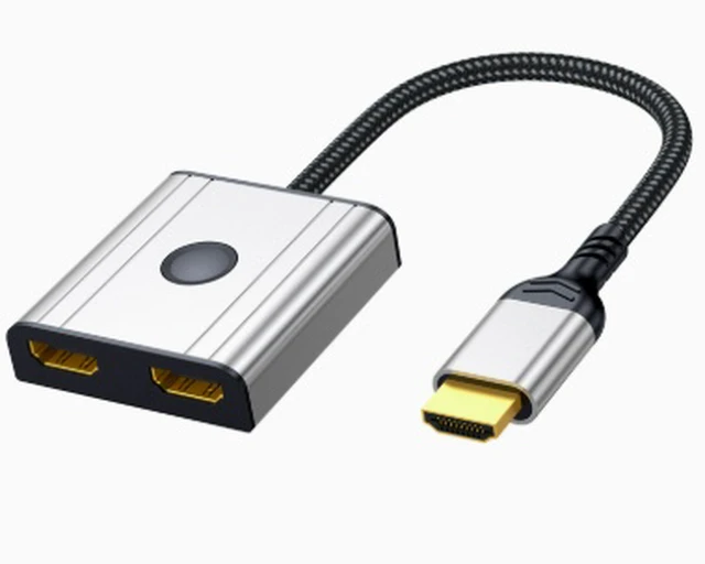 Alt view image 6 of 6 - HDMI Switcher 2-in-1-out HDMI Splitter 1-in-2-out High-Definition 8K Docking Station Computer Monitor Screen Splitter