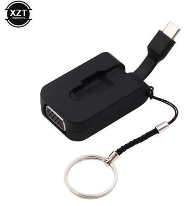 Alt view image 3 of 6 - 1080P USB 3.1 Type C to VGA Converter Male to Female USB-C to VGA Adapter Cable for Apple Macbook Chromebook Pixel Laptop