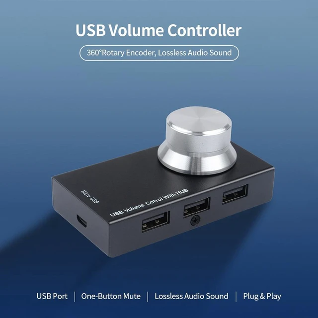 Alt view image 2 of 7 - AIMOS Audio Knob Multipurpose USB Multimedia Volume Controller Adjuster Metal Tablet One Key Mute Speaker Mini For Computer