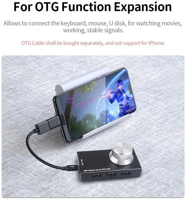 Alt view image 3 of 7 - AIMOS Audio Knob Multipurpose USB Multimedia Volume Controller Adjuster Metal Tablet One Key Mute Speaker Mini For Computer