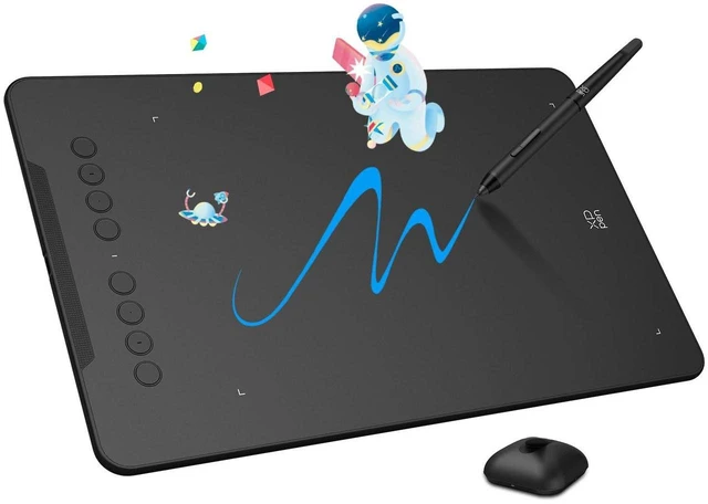 Main image of Updated Deco 01 V3 Drawing Tablet, 16384 Pressure Sensitivity, 8 Custom Shortcuts, 220 Report Rate for OSU Drawing Pad, Remote Teaching & Animation, Compatible with Android, Windows, macOS