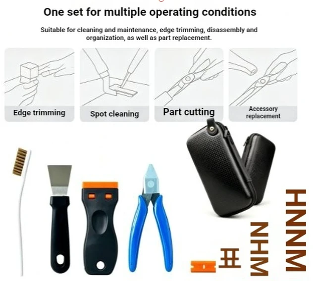 Alt view image 4 of 4 - 28-Piece 3D Printer Nozzle Cleaning Kit with Unclogging Needle, Wire Brush, and Print Head Descaling Maintenance Tools