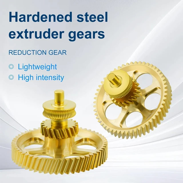 Alt view image 7 of 7 - Panda Claw Gold RNC Nanocoated Hardened Steel Extruder Gear
For Bambu Lab X1C/P1P/P1S 3D Printers,Golden RNC Nano-Coated Extruder Gear