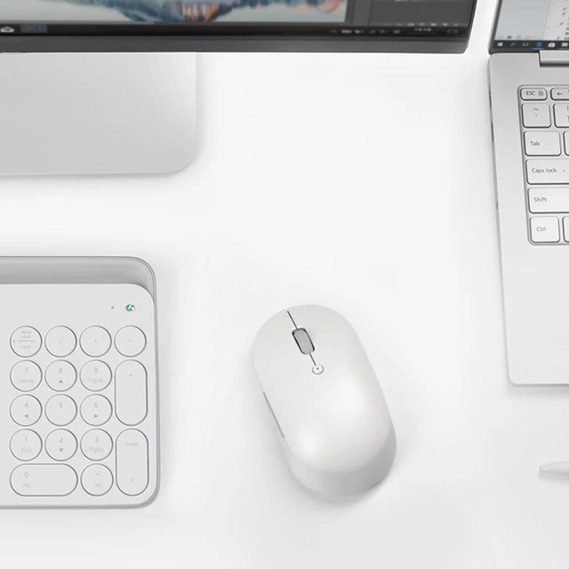 Alt view image 2 of 5 - Xiaomi Dual Mode Silent Wireless Mouse 2.4G Mi Silent Laptop Mouse with USB Receiver-Enjoy Noiseless Clicking Portable Ergonomic Optical Wireless Mouse 1300DPI for Laptop PC Computer Notebook Mac
