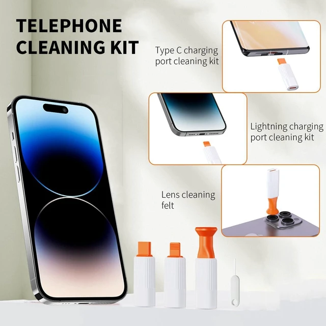 Alt view image 7 of 7 - Keyboard Cleaning Kit All in 1 Keyboard Cleaner Laptop Computer Screen Cleaning Brush Cleaning Pen for Airpods Gaming PC Accessories Electronics Clean Tool Cleaning Kit for iPhone/iPad/Monitor