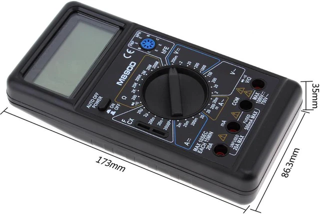 Alt view image 3 of 6 - M890D Digital Multimeter DMM AC/DC ohm Meter with Capacitance hFE Test For Transistor Tester Diagnostic-Tool