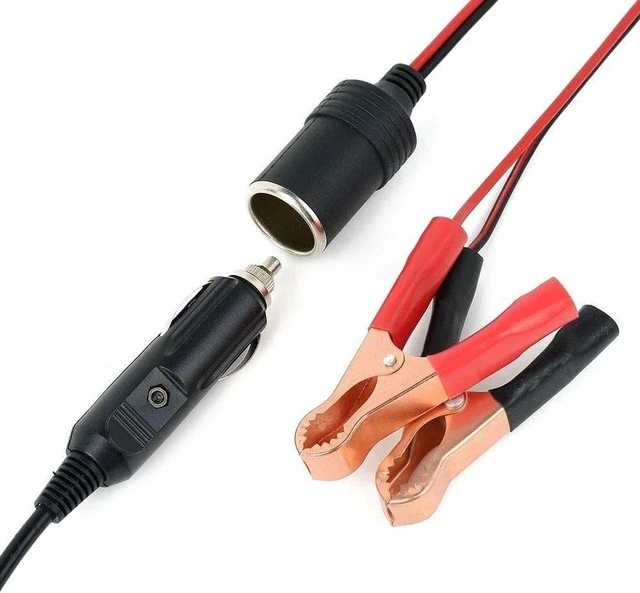 Alt view image 3 of 5 - OBD? Vehicle ECU Emergency Power Supply Cable Car Memory Saver (3Meter) Cable Adapter with Alligator Clip-On Cigarette Lighter Power Socket