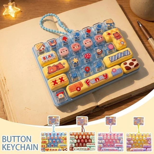 Alt view image 3 of 7 - Fidget Keyboard Toy, 26 Keys Silent Tactile Decompression Button Toy, Portable Stress Relief for Office & Study yellow