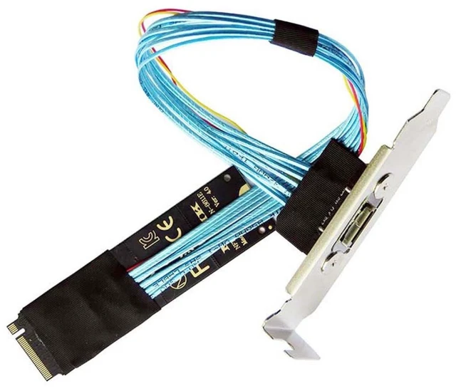 Main image of Oculink SFF-8612 to PCI-E 4.0 NVME M.2 M-Key Host Extension Cable Adapter with 8/12cm Slot Bracket for External Graphics Card & SSD