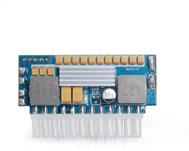 Alt view image 5 of 6 - 24-Pin ATX PSU - 12V DC Input, 450W Peak Output, Mini ITX PC Power Supply