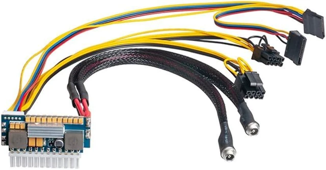 Alt view image 3 of 6 - 24-Pin ATX PSU - 12V DC Input, 450W Peak Output, Mini ITX PC Power Supply