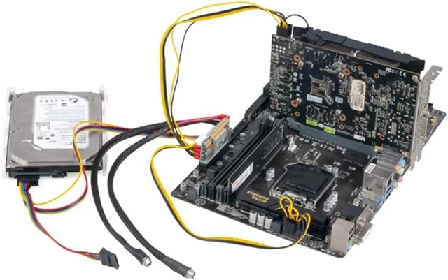 Alt view image 2 of 6 - 24-Pin ATX PSU - 12V DC Input, 450W Peak Output, Mini ITX PC Power Supply