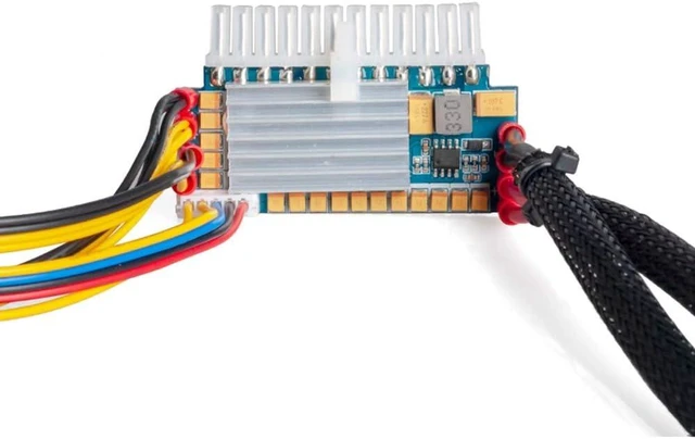 Alt view image 4 of 6 - 24-Pin ATX PSU - 12V DC Input, 450W Peak Output, Mini ITX PC Power Supply