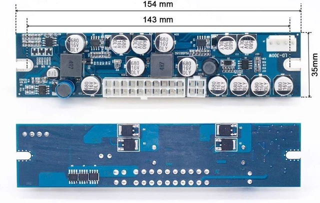 Alt view image 2 of 4 - 1106 DC to DC ATX PSU 12V 300W Pico ATX Switch PSU 24pin MINI ITX PC Power Supply for Computer