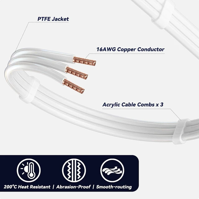 Alt view image 4 of 6 - Down 90 Degree IEC C13 to C14 Power Cord for PSU Extension, 2ft (60cm)
16AWG 10A, PTFE Jacket, Detachable C14 Panel Mount, C14 Male to C13 Female Power Extension Cable for Computer Power Supply