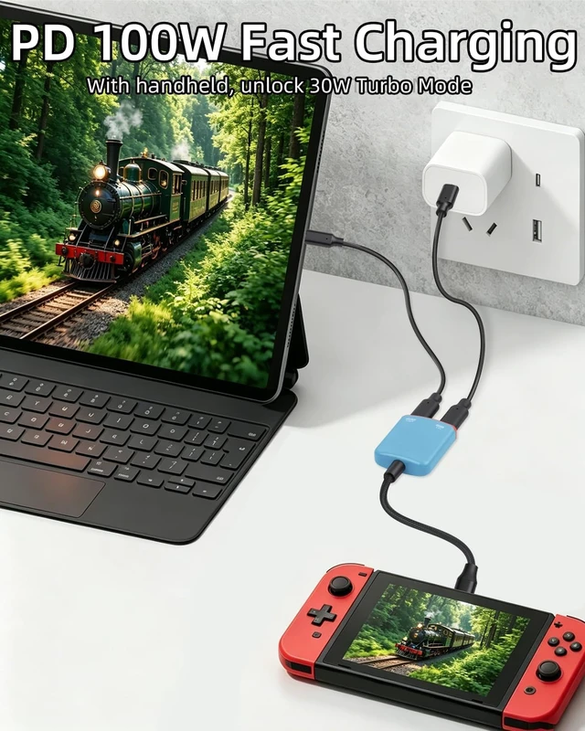 Alt view image 2 of 7 - PD 100W USB C to AR Glasses and Charging AdapterCharge and Play, Support 8K@60Hz, for Mobile Phone, Laptop, etc