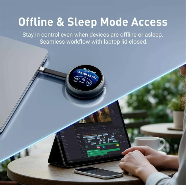 Alt view image 3 of 6 - Comet Q (GL-RMQ1) Pocket KVM, Plug & Play Remote for Laptop iPhoneNo app on target, browser based control, USB-C one cable, Wi-Fi 6, touchscreen, pocket size, for remote family tech support