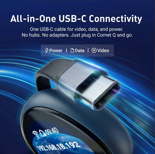 Alt view image 5 of 6 - Comet Q (GL-RMQ1) Pocket KVM, Plug & Play Remote for Laptop iPhoneNo app on target, browser based control, USB-C one cable, Wi-Fi 6, touchscreen, pocket size, for remote family tech support