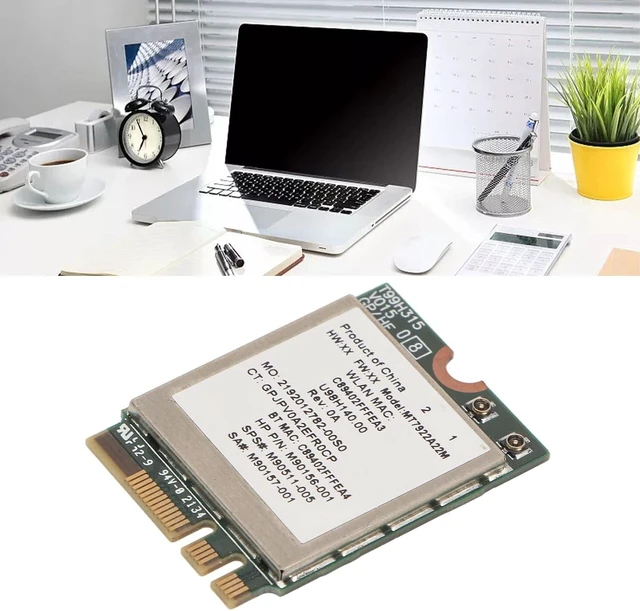 Alt view image 5 of 7 - MT7922 Wi-Fi 6E Network Card2400Mbps 2.4G 5G 802.11AX M.2 NGFF Bluetooth 5.2 MU MiMO Network Card Adapter