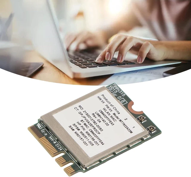 Alt view image 4 of 7 - MT7922 Wi-Fi 6E Network Card2400Mbps 2.4G 5G 802.11AX M.2 NGFF Bluetooth 5.2 MU MiMO Network Card Adapter
