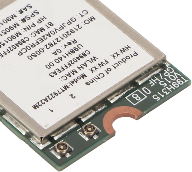 Alt view image 6 of 7 - MT7922 Wi-Fi 6E Network Card2400Mbps 2.4G 5G 802.11AX M.2 NGFF Bluetooth 5.2 MU MiMO Network Card Adapter