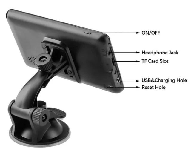 Alt view image 6 of 7 - Portable 5/7/9-inch Car GPS Navigation Device, HD 8GB, Universal for Cars and Trucks