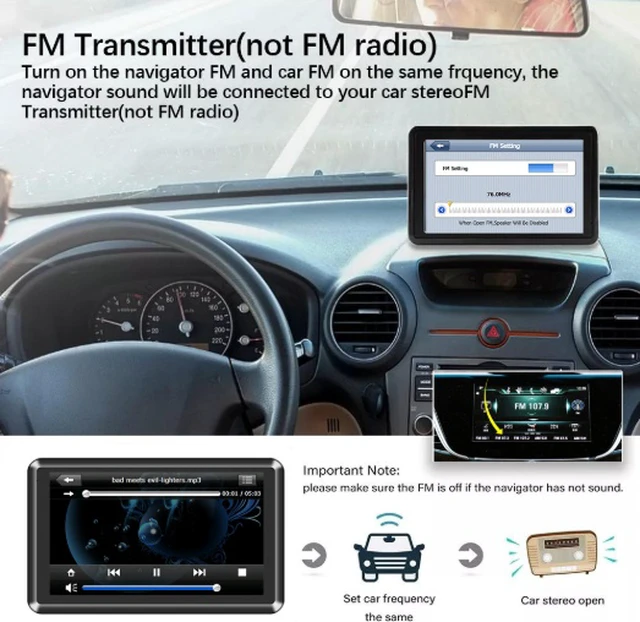 Alt view image 5 of 7 - Portable 5/7/9-inch Car GPS Navigation Device, HD 8GB, Universal for Cars and Trucks