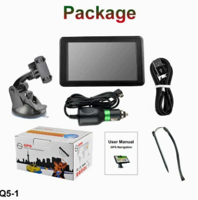 Alt view image 7 of 7 - Portable 5/7/9-inch Car GPS Navigation Device, HD 8GB, Universal for Cars and Trucks