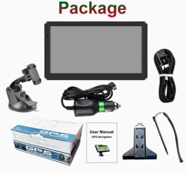 Alt view image 7 of 7 - Portable 5/7/9-inch Car GPS Navigation Device, HD 8GB, Universal for Cars and Trucks 7-inch