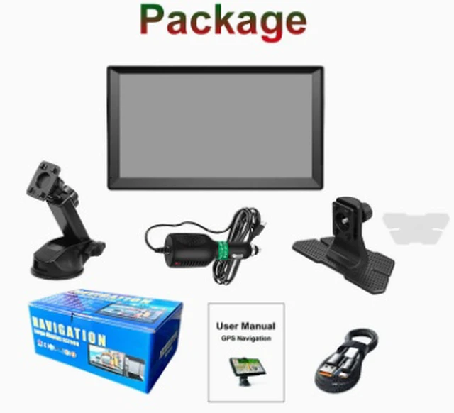 Alt view image 7 of 7 - Portable 5/7/9-inch Car GPS Navigation Device, HD 8GB, Universal for Cars and Trucks 9-inch