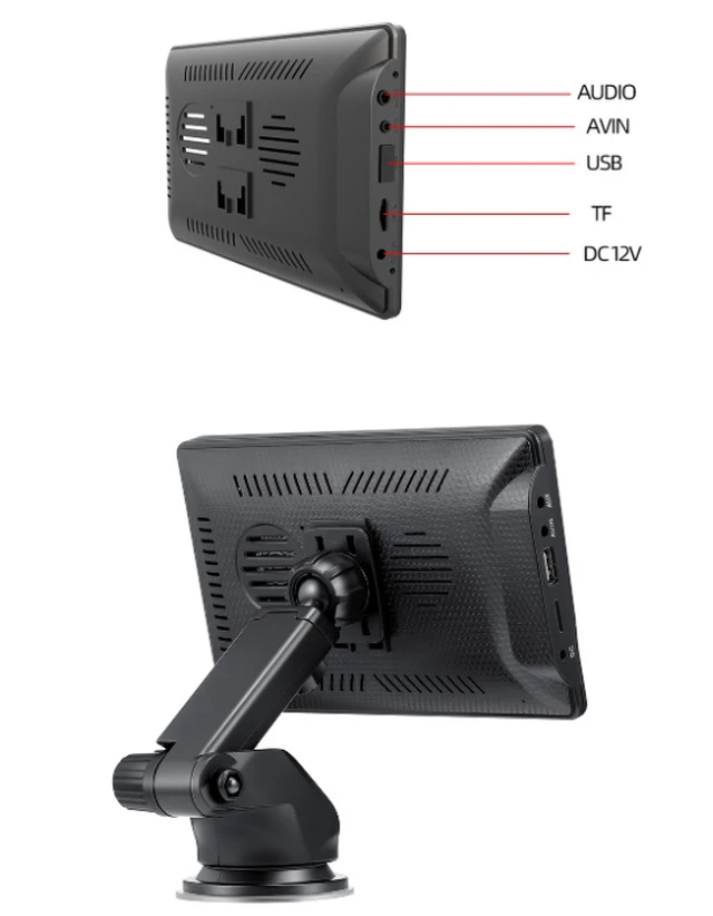 Alt view image 5 of 7 - Portable 7-inch in-vehicle smart screen with wireless Carplay screen projection and Android Auto mirroring for cars