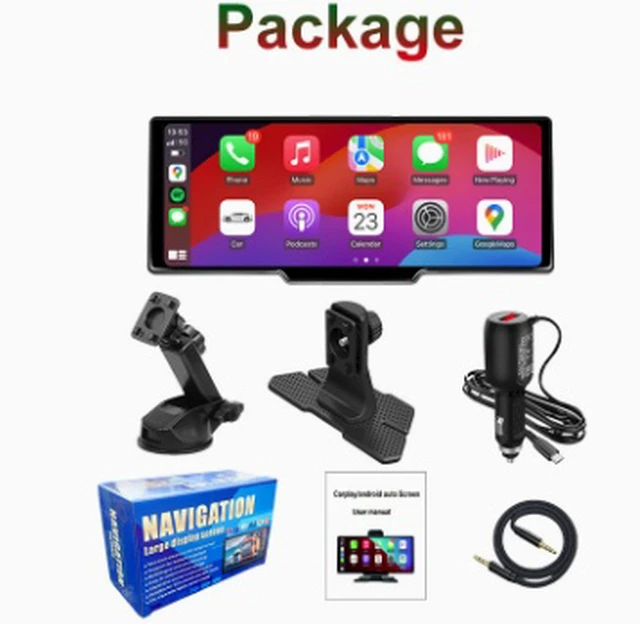 Alt view image 7 of 7 - 10. 26-inch in-car smart portable screen wireless Carplay Android AUTO front and rear recorder 4K car CarPlay / Bluetooth Audio / Wireless Mirroring