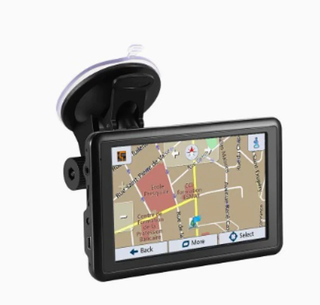 Alt view image 2 of 5 - 5-inch portable car GPS navigator with high-definition 4GB capacity for trucks and cars. Old-fashioned design, affordable price, no data usage required.
