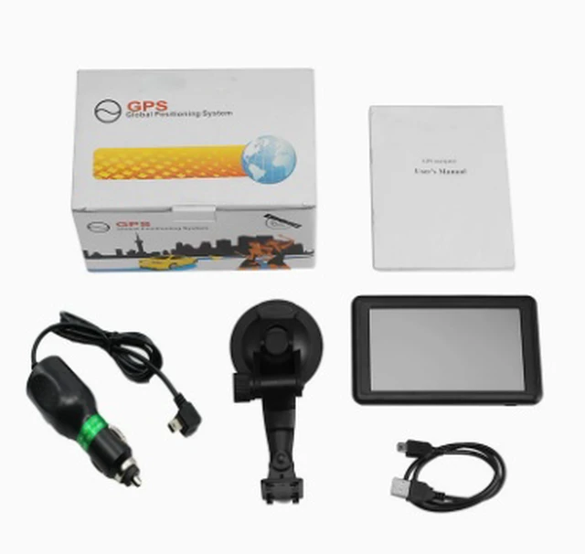 Alt view image 5 of 5 - 5-inch portable car GPS navigator with high-definition 4GB capacity for trucks and cars. Old-fashioned design, affordable price, no data usage required.