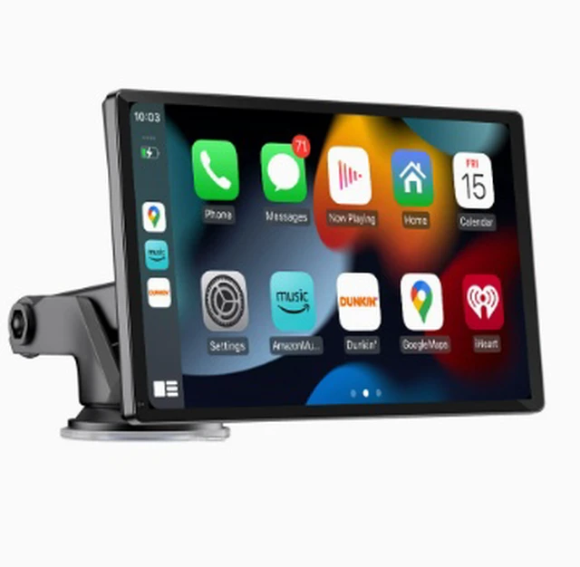 Alt view image 2 of 7 - Central console 9-inch Carplay smart screen, rear and front high-definition 4K navigation for trucks and cars.