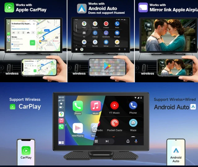 Alt view image 4 of 7 - Central console 9-inch Carplay smart screen, rear and front high-definition 4K navigation for trucks and cars.