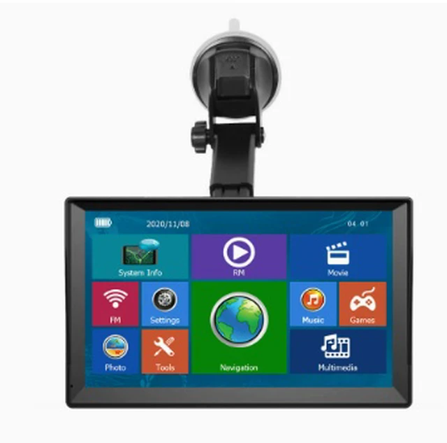 Alt view image 2 of 6 - Portable 9-inch GPS navigator, large screen for vehicle, capacitive touch screen, 8G + 256M memory, truck for Europe and America. 9-inch GPS Navigator 16GB + 256MB + Bluetooth + AV-IN