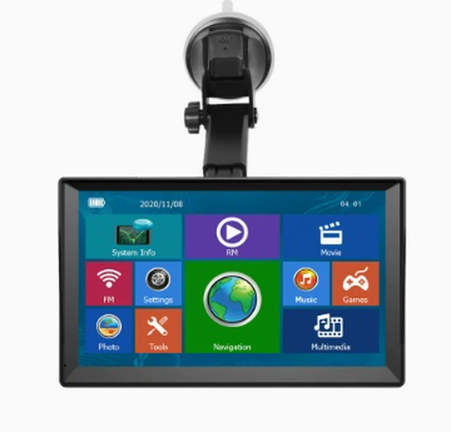 Alt view image 4 of 6 - Portable 9-inch GPS navigator, large screen for vehicle, capacitive touch screen, 8G + 256M memory, truck for Europe and America. 9-inch GPS Navigator 16GB + 256MB + Bluetooth + AV-IN