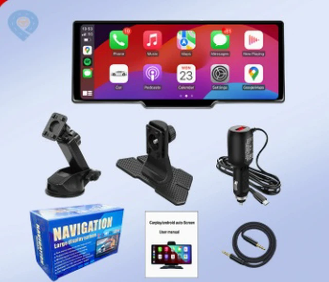 Alt view image 7 of 7 - 10.26-inch central control portable car-mounted smart screen with wireless CarPlay, Android Auto, Bluetooth, AHD rearview camera