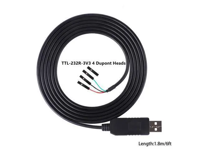 Alt view image 2 of 5 - FTDI TTL-232R-3V3 USB to TTL UART Converter Adapter Serial Cable,3.3V, Header 4 Pin, 4 WAY