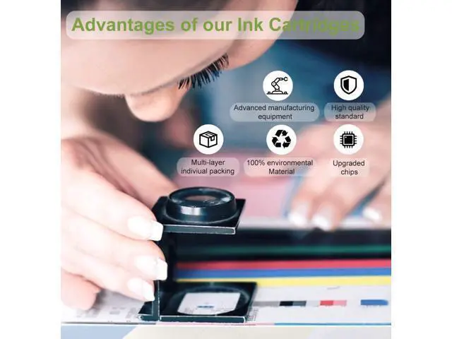 Alt view image 5 of 6 - 5 Pack 822XL Remanufactured Replacement 822XL Ink Cartridges T822XL Workforce Pro WF-3820 WF-4820 WF-4830 WF-4833 WF-4834 Printers (2 Black, 1 Cyan, 1 Magenta, 1 Yellow)