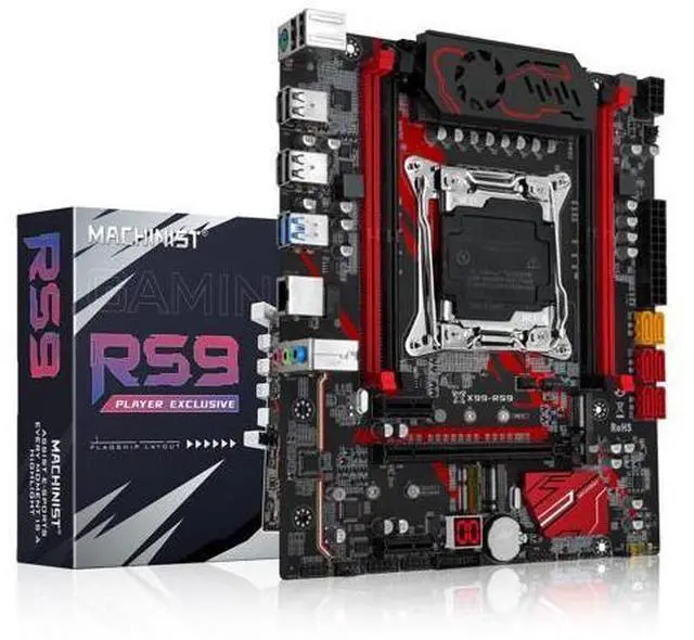 Main image of MACHINIST X99 RS9 Server Motherboard LGA 2011-V3 Motherboard for Intel Xeon E5 V3/V4 and Core i7 5th/6th gen Series Processors, DDR4 Max 128GB, SATA 6Gbps, Gigabit LAN, NVME M.2, WiFi M.2, SATA 6Gbps